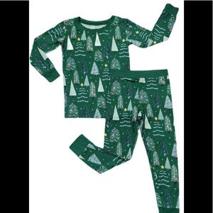 Little Sleepies green twinkling trees pajama set